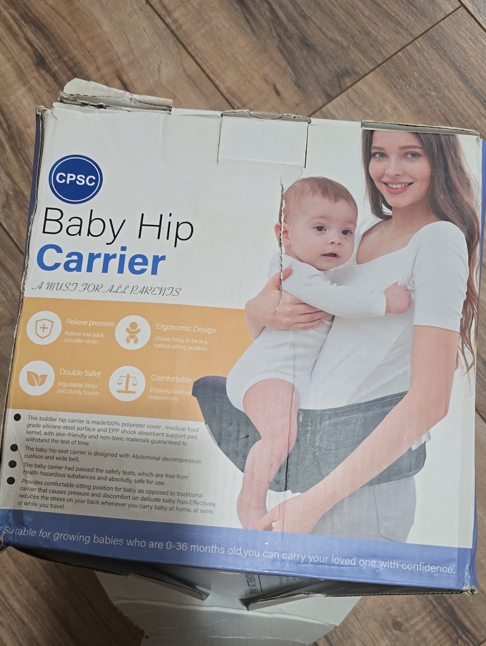 CPSC Baby Hip Carrier - denim